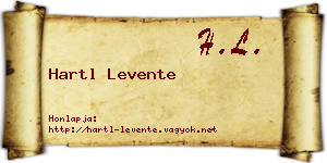 Hartl Levente névjegykártya