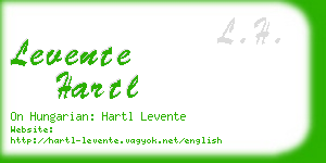 levente hartl business card